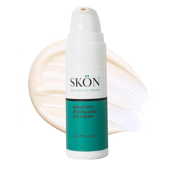 Skön Beautifully Strong Bakuchiol Eye Cream – For Wrinkles & Dark Circles – Hydrating with Pure Shea Butter – For All Skin Types – 15ml