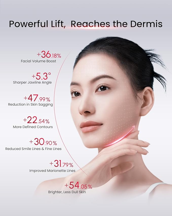 AMIRO HydraGlow Booster Facial Device, Red Light & Microcurrent + PDRN Serum Kit, Skin Firming & Radiance Enhancing, 1 Facial Massager & 30 * 0.04OZ PDRN Serum