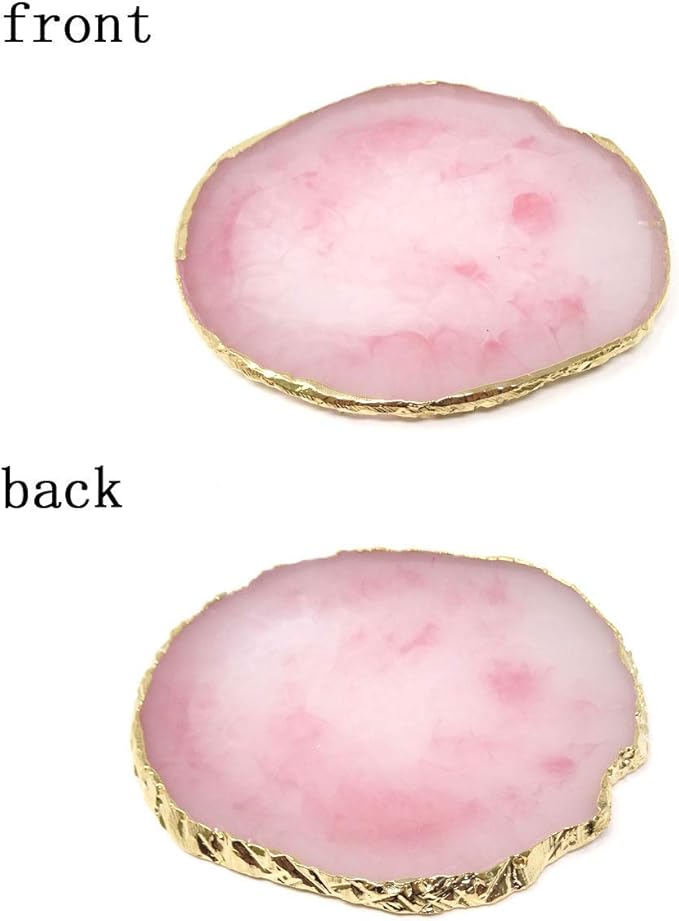 Honbay 2PCS Golden Edge Resin Nail Art Palettes