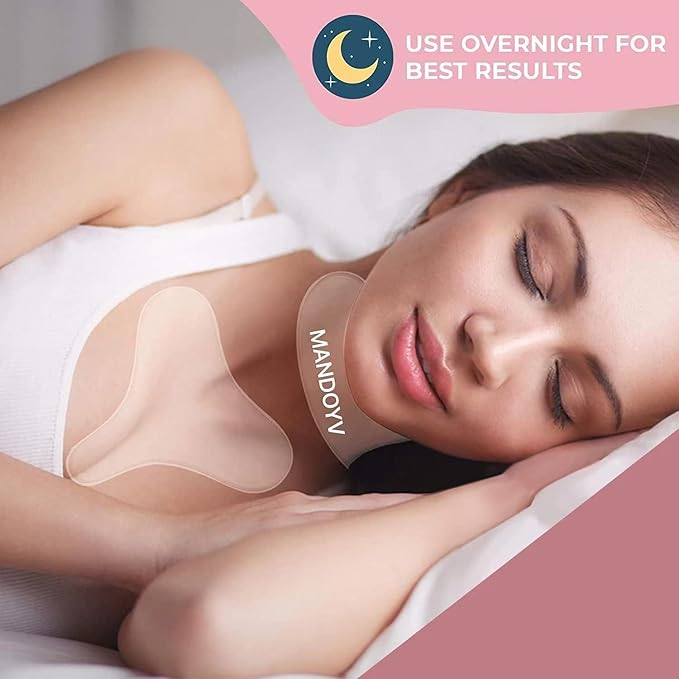 Neck Wrinkle Patches – Silicone Pads for Chest & Décolleté, Reusable Anti Ageing Skincare Patches for Overnight Hydration & Wrinkle Smoothing – 4 Pcs