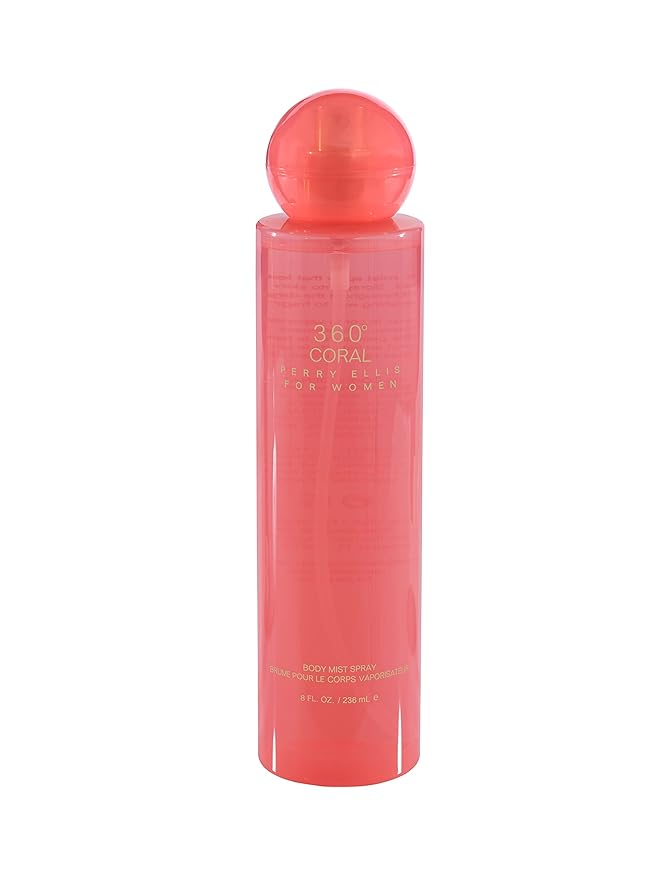 Perry Ellis 360° Coral Body Mist, 8 Ounce