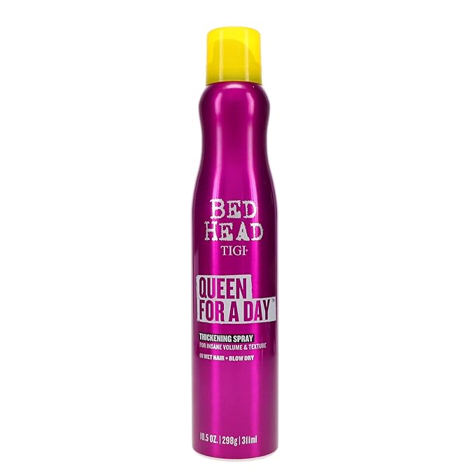 TIGI Bed Head Manipulator texturizing Putty with Firm Hold 2.01 oz & Bed Head Queen For A Day Thickening Spray for Fine Hair 10.5 oz