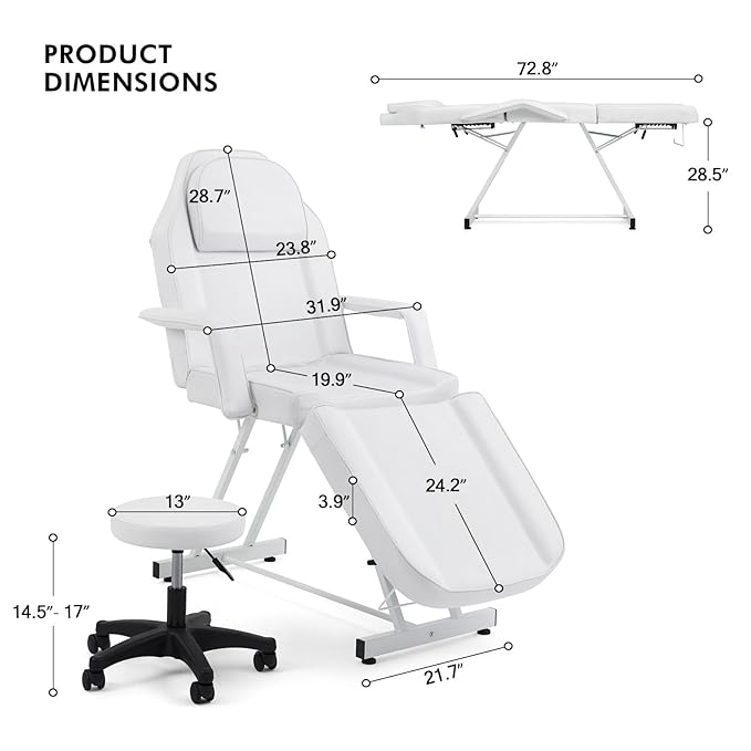 Artist hand Facial Bed Lash Bed for Eyelash Extensions (White 3)