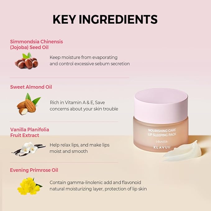 Klavuu Nourishing Care Lip Sleeping Pack(Vanila Balm