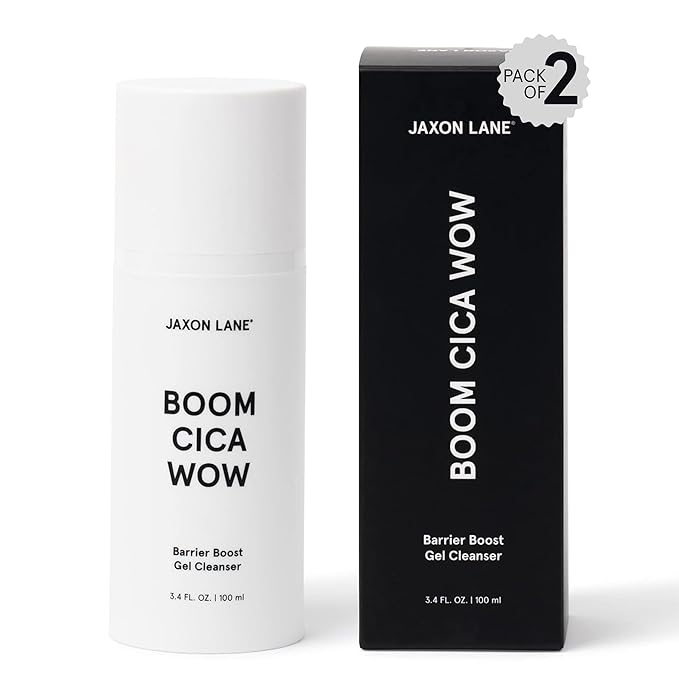 Centella Face Wash for Men Skin Care: BOOM CICA WOW Mens Face Wash Korean Barrier Boost Hydrating Gel Cleanser for Oily, Dry, Acne Prone Skin, Unisex Daily Facial Cleanser with Hyaluronic Acid, 2 Pack