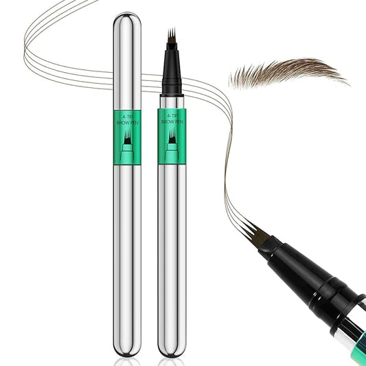 Microblading Eyebrow Pen，Waterproof Brow Pen Micro 4 Point,Eyebrow Makeup Pencil for Women to Effortlessly Create Hair Like Natural Brows，Long Lasting & Smudge-proof