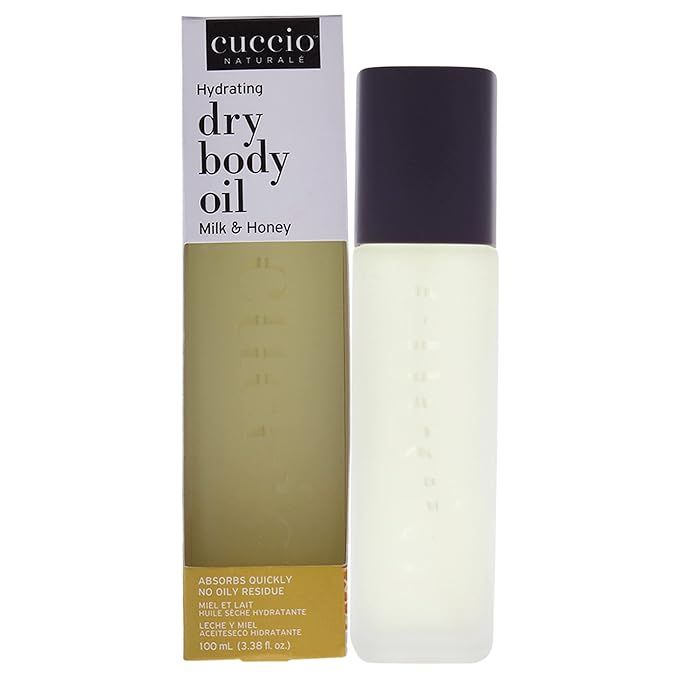 Cuccio Naturale Hydrating Dry Body Oil - Milk & Honey, Paraben-Free, 3.38 Oz