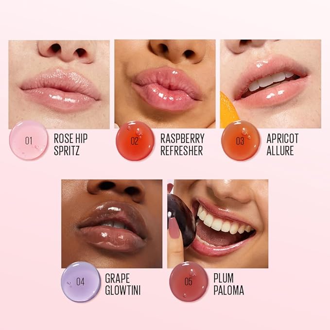 Kaja Juicy Glass Lip Plumping Oil | 02 Raspberry Refresher | Hydrating, Feel Plumped and Lightweight with Vitamin Tree Fruit Oil, Vegan, Cruelty-Free, Clear Tint Stain Shine Gloss Plumper