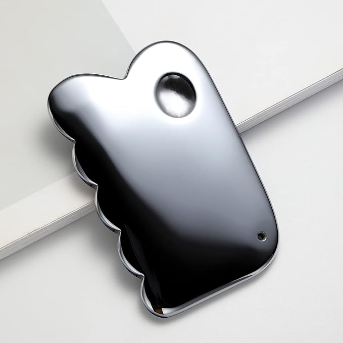 HOTACE Terahertz Energy Stone Gua Sha Scraper Tools Lymphatic Drainage Massager Facial Beauty Tools-Wave Shape