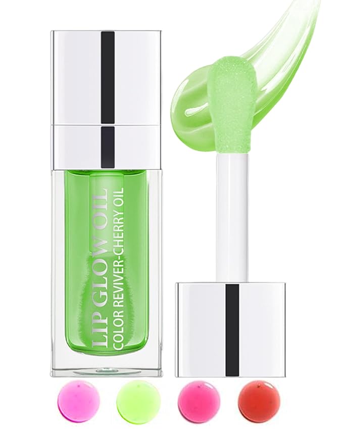 Tinted Moisturizing Lip Glow Oil,Hydrating Plumping Lip Gloss Lip Care Clear Toot Lip Oil for Dry Lip,Glow Reviver Lip Oil,Shine Lip Tint Stain Lip Care Product,Christmas Makeup Gift for Women-#016