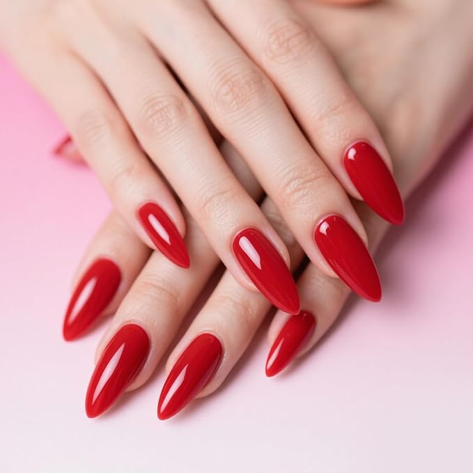 Medium Almond Nail Tips, SSWSBYKE 300pcs Soft Gel Nail Tips for Full Cover Pre-Shaped Acrylic Fake Nails Tips 15 Sizes Half Matte Press On Nails for Extension Home DIY Salon