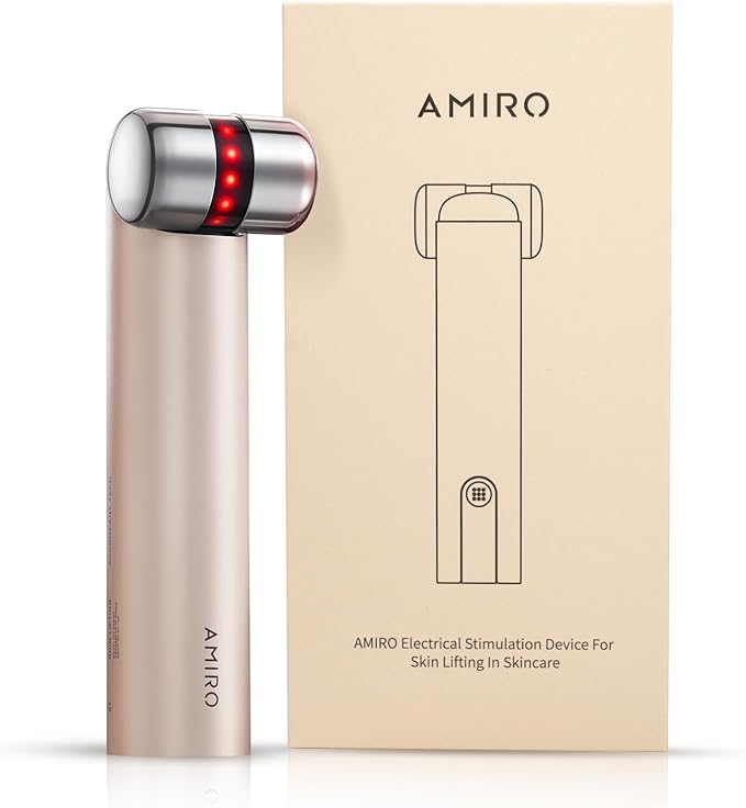 AMIRO HydraGlow Booster Facial Device, Skin Firming & Radiance Enhancing, Works with PDRN Serum, Portable at-Home LED Beauty Device