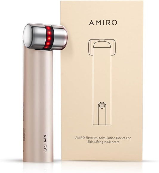 AMIRO HydraGlow Booster Facial Device, Skin Firming & Radiance Enhancing, Works with PDRN Serum, Portable at-Home LED Beauty Device