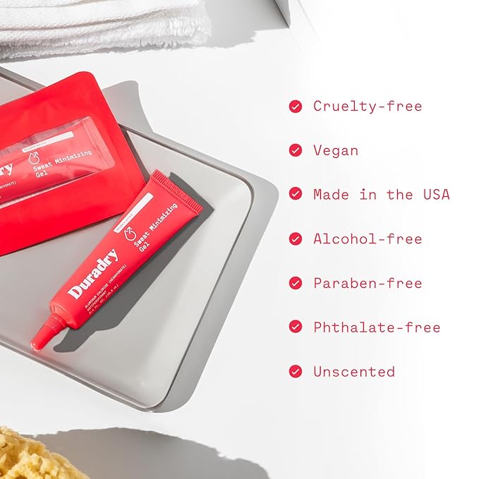 Sweat Minimizing Gel Antiperspirant for Men and Women - Prescription-Strength, Formulated for Excessive Underarm Sweating and Hyperhidrosis - 0.4 Fl Oz (Pack of 3)