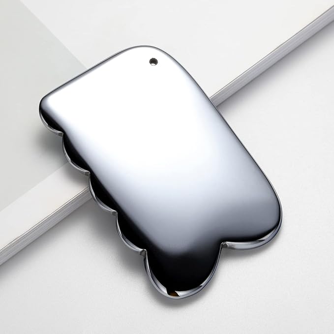 HOTACE Terahertz Energy Stone Gua Sha Scraper Tools Lymphatic Drainage Massager Facial Beauty Tools-Wave Shape