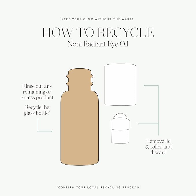 KORA Organics Noni Radiant Hydrating Under Eye Oil Roller, Smooth & Tone, Certified Organic, Cruelty Free Eye Serum - Delicate Eyebag Remover - Travel Essential for Puffy Face & Wrinkes - 0.34 Fl Oz