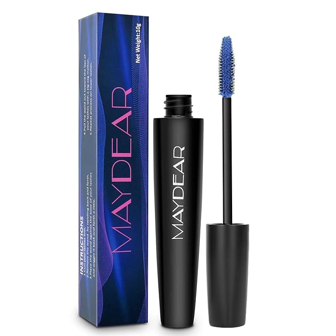 Maydear Colored Mascara for Eyelashes - Waterproof, Long Lasting, Smudgeproof, Fast Dry Lengthening Eye Makeup for Women - Gray Purple - for Party and Stage Use