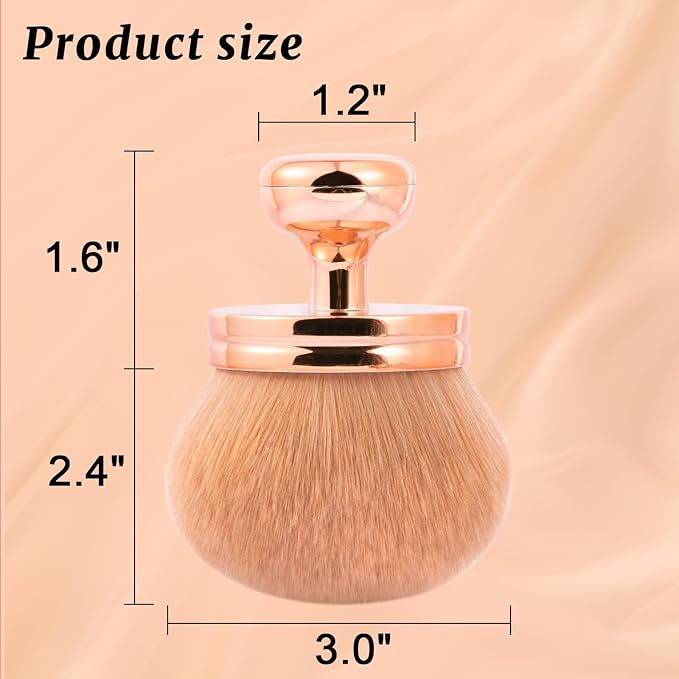 UNIMEIX Extra Large Body Makup Brush for Self Tanner with Drawstring Bag, 3.0 Inch Blend and Blur Body Sunscreen Applicator for Face, Legs, Body, Cream and Foundation (RoseGold)