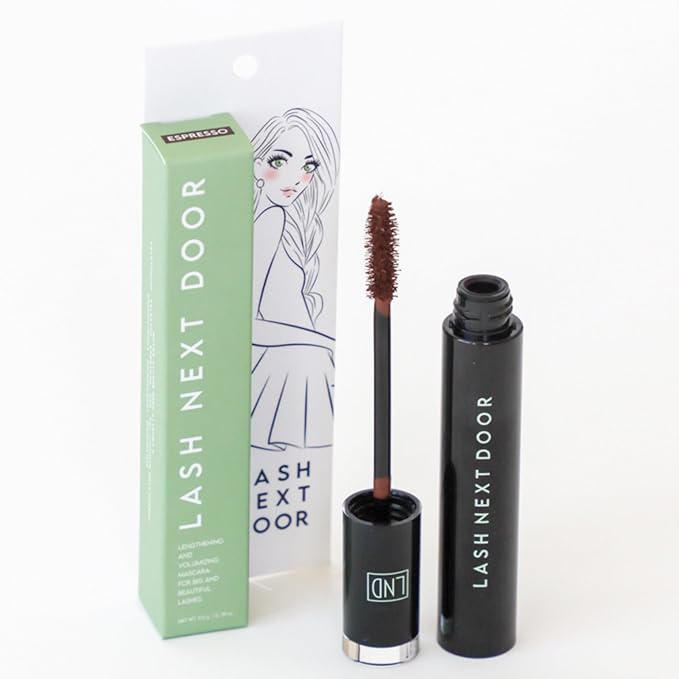 Lash Next Door Espresso Brown Mascara, Volumizing and Lengthening Formula, No-Clump, Smudge-Proof, 0.39 Fl Oz, 3-Pack