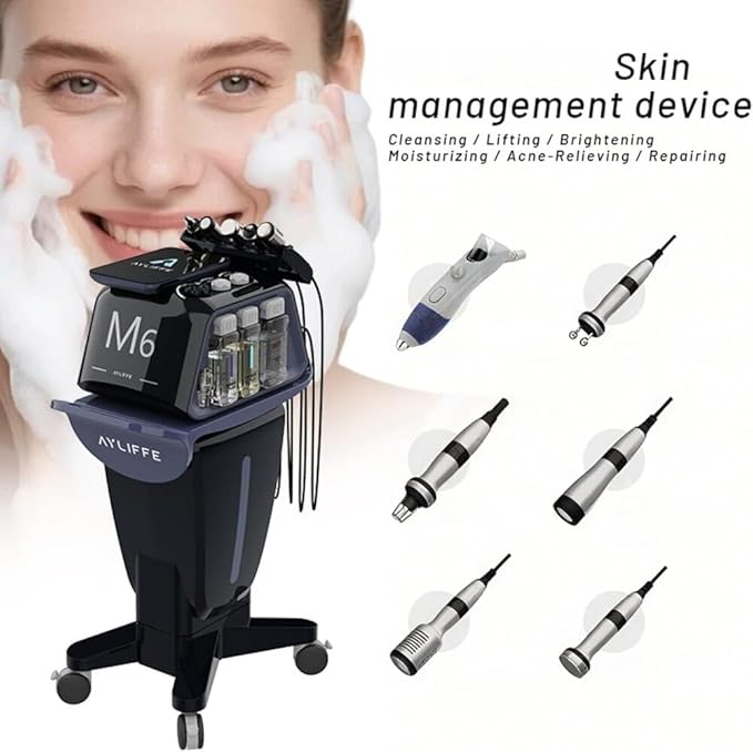M6 Multi-Effect Beauty Instrument, Body Skin Care Tool for Cleansing, Lifting, Brightening, Moisturizing, Acne & Repair, Women and Men