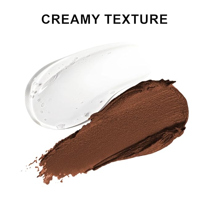 Cream Eyebrow, Brow Powder and Eyeliner Gel, Eye Brow Pomade Waterproof Highly Pigmented, Filler Thicker Brows, With Dual Head Brush 2Pcs