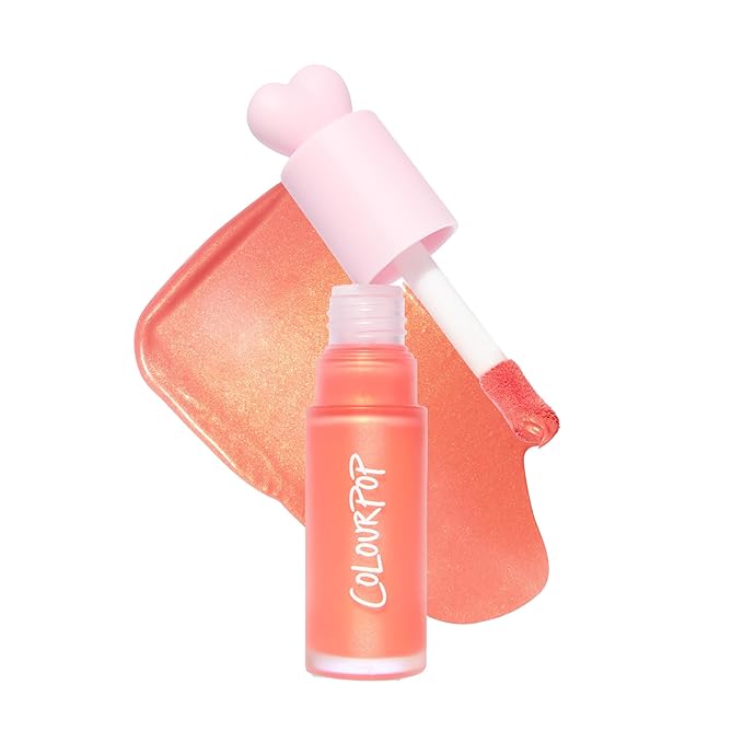 ColourPop Weightless Liquid Blush - Hydrating, Liquid Blush for Cheeks - Glowy, Pearl Finish with Hyaluronic Acid for a Healthy Glow - Designed with a Doe Foot Applicator - Perfect Peach (0.3 Fl Oz)