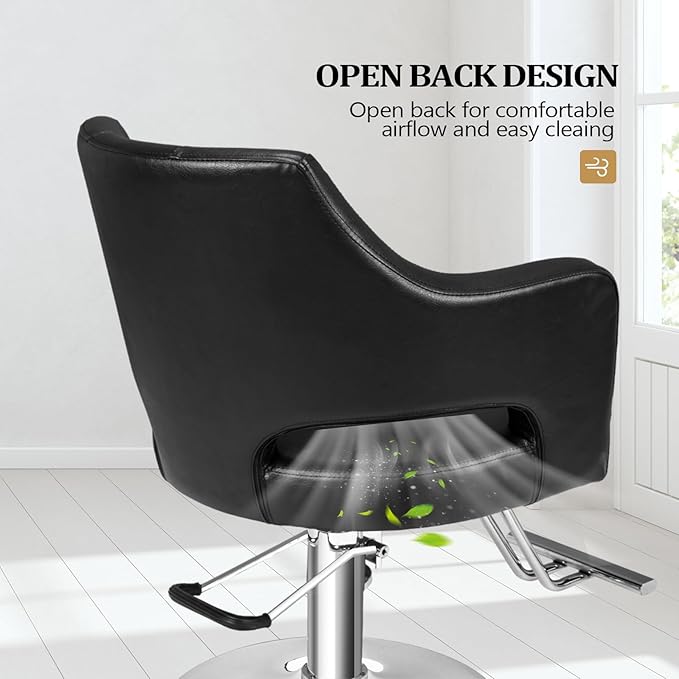 OmySalon Hair Salon Chair Hydraulic Barber Chair for Home Barbershop, Styling Chair for Hair Stylist Heavy Duty, Hairdressing Beauty Spa Equipment