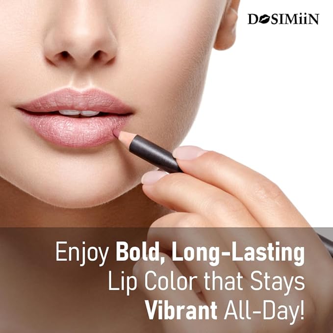 Lip Liner Pencil 15 Shades – Natural Nude Collection Lipliner Matte Finish, Creamy Texture, Long Lasting Color, High Pigmented Lip Pencils