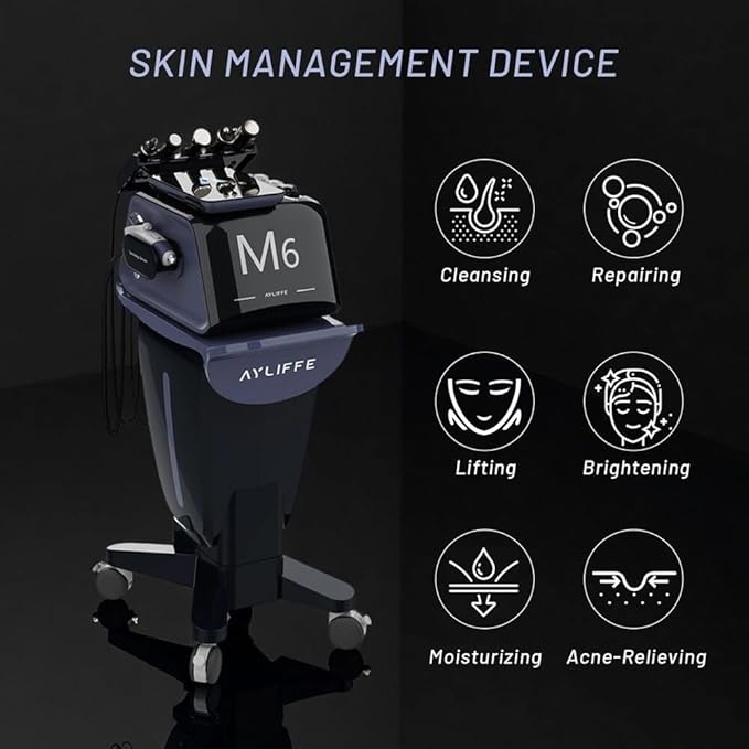 M6 Multi-Effect Beauty Instrument, Body Skin Care Tool for Cleansing, Lifting, Brightening, Moisturizing, Acne & Repair, Women and Men