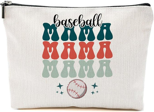 Baseball Gifts Mama Gifts Mom Gifts, Baseball Stuff Makeup Bag, Gifts for Mom Women Her Baseball Team Player, Baseball Mama Cosmetic Bag, Baseball Coach Gifts Toiletry Bag Christmas Birthday Gifts