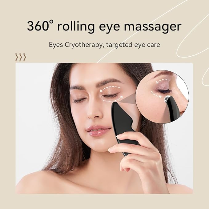 Gua Sha Facial Tools - Guasha Tool for Face and Body, Premium Metal Scraping Massage Tool for Lymphatic Drainage, Skin Rejuvenation, and Relaxation