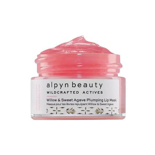 Alpyn Willow & Sweet Agave Plumping Lip Mask | Hydrating Daily Lip Mask Treatment For Fuller, Softer, Smoother & More Supple Lips | 0.35 oz / 10 g