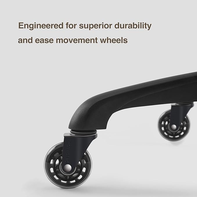 Pneumatic Swivel Rolling Saddle Chair with Wheels and Ergonomic Back Support for Hair Stylist, Dental Hygienist, Hygienic Clinic, Spa, Massage, Home, Office - 510 KOA (Black, Standard)