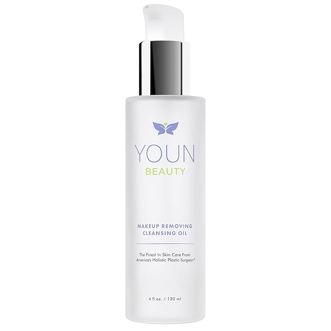 YOUN Beauty Makeup Removing Cleansing Oil by Holisitic Plastic Surgeon Dr. Anthony Youn | Hydrating Cleanser with Grape Seed, Sunflower & Rose Hip Oils | For All Skin Types, 120 ml