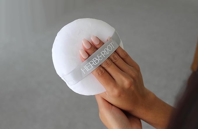 Herb & Root Body Powder Gift Set- Oprah's Favorite Things, 3 Talc-Free Scents: Lavender, Rose, Vanilla, Large Puff