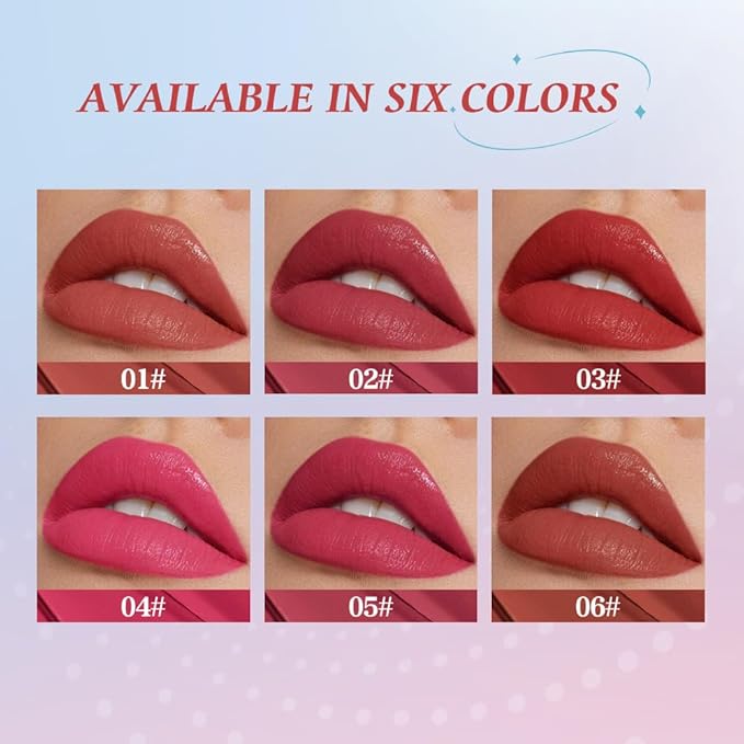 Cushion Lip Gloss Matte Lip Tint – Long-Lasting Lightweight Color, Soft Plush Applicator for Gradient Blurred Lips, Non-Sticky Velvet Finish Hydrating Lip Stain 02#–Dusty Mauve