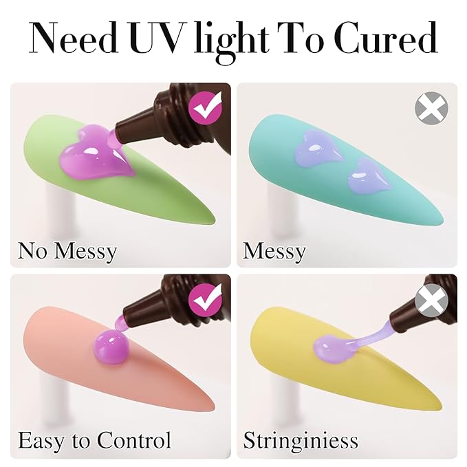 Double Rhythm 0.5 Oz 3D Nail Gel Nail Art Sculpting Polish No Wipe for Nail Designs DIY Nail Art for Drawing, Molding and Decoration (3D Sculpting Gel Purple)