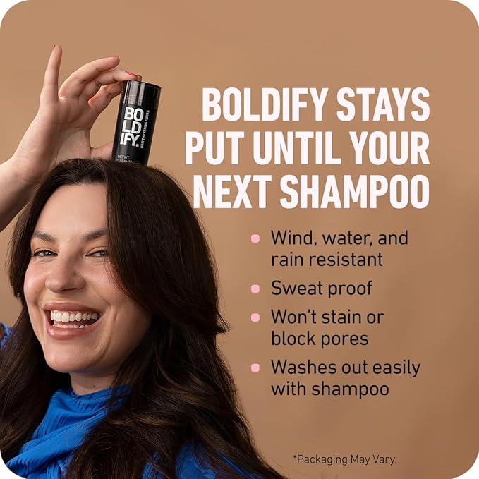 BOLDIFY Hair Fibers (2 x 56g) - Fill In Thinning and Fine Hair for an Instantly Fuller, Thicker Look - 14 Shades for Women & Men - Medium Brown