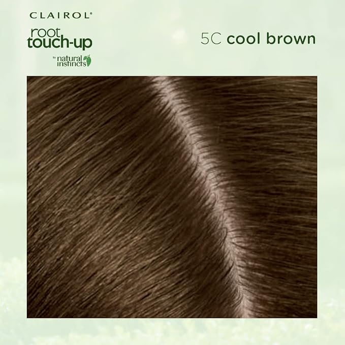 Clairol Root Touch-Up by Natural Instincts Permanent Hair Dye, 5C Cool Brown Hair Color, Pack of 1