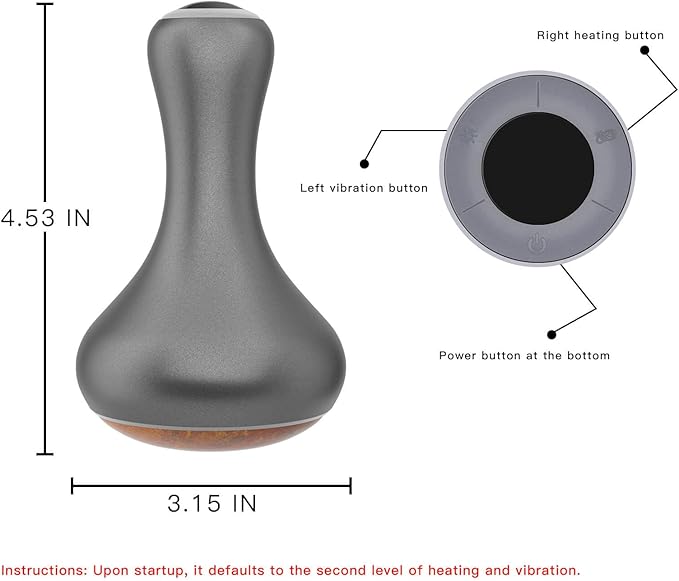 Hot Stones for Massage，Hot Stones Muscle Massage with Warmer, Wireless Natural Bian Stone Electric Gua Sha for Home Spa