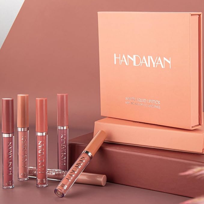 PHOERA Foundation,6 Pcs Matte Liquid Lipstick Makeup Set, Matte liquid Long-Lasting Wear,PHOERA Makeup Foundation Full Coverage(105- Sand)