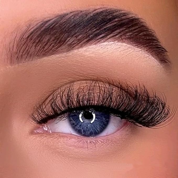 KSYOO Mink Lashes Strips 3D False Natural Fluffy Wispy Eyelashes 8-15mm Short Cat Eye Lashes Full Volume Russian D Curl Strip Eyelash 16 Pairs