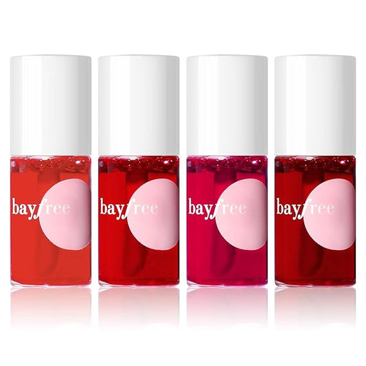 bayfree Lip Tint Stain Set, Korean Water Tint Lightweight Non-sticky, Waterproof Long Lasting Liquid Blush & Lip Stain, Transfer-Proof, Matte Finish Lip Color Makeup (fruit farm)