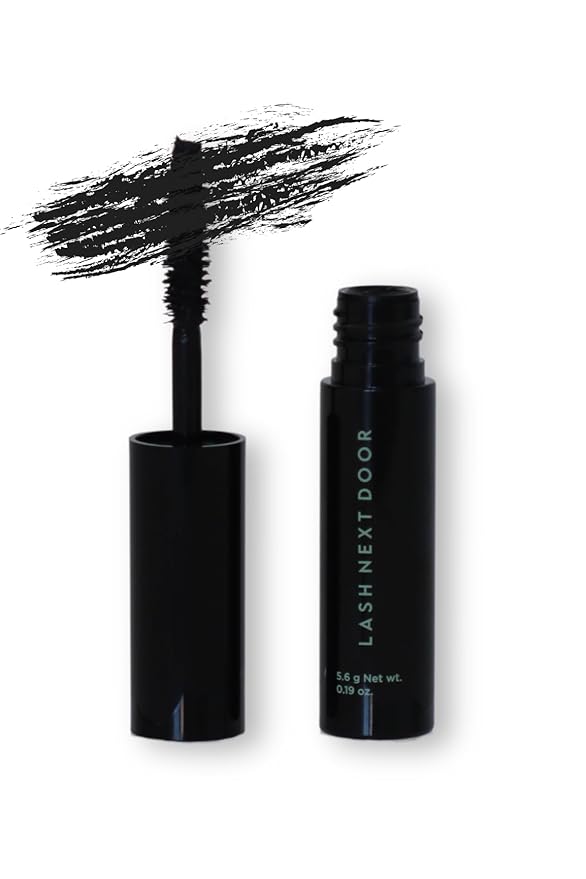 Lash Next Door Mini Mascara Black – Travel Size Volumizing & Lengthening No Clump Smudge-Proof Makeup for Lashes
