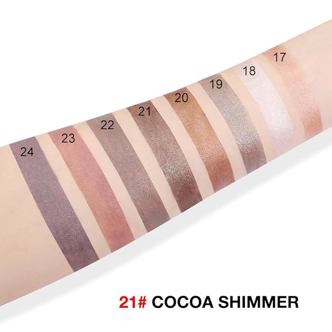evpct Cocoa Shimmer Cream Eye Shadow Brightener Sticks Set for Eyes, Cocoa Shimmery Matte Pencil Eye shadow Applicator Stick Pen Palette Makeup Waterproof sombras en crema para ojos 21#