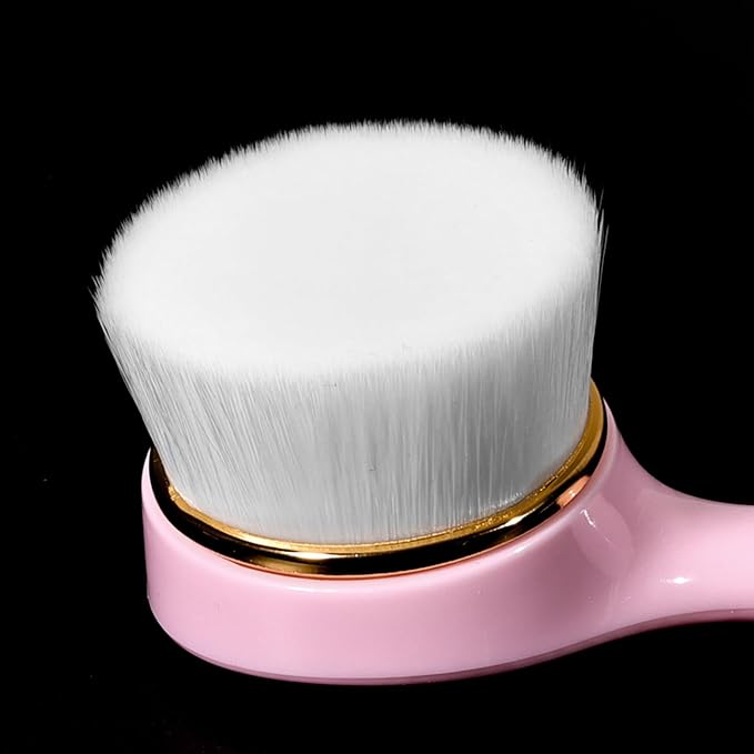 2 Pack Soft Bristle Facial Cleansing Brush for Deep Pore Cleaning, Face Exfoliating Scrub Brush for Face Cleansing Skincare Massaging,Pink