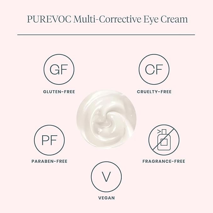 Wonderskin Purevoc Eye Cream for Dark Circles and Puffiness 0.5 Oz - Under Eye Cream for Women and Men with Mango & Shea Butter, Squalane - Fragrance-Free