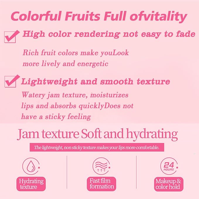 Yasovigi 6 Colors Lip Oil Lip Stain, Watery Lip Oil Lip Tint Stain Set, Liquid Lipstick Lip Gloss Moisturizing, Multi-use Lip and Cheek Tint, Non-Sticky, High Pigment (Type A)