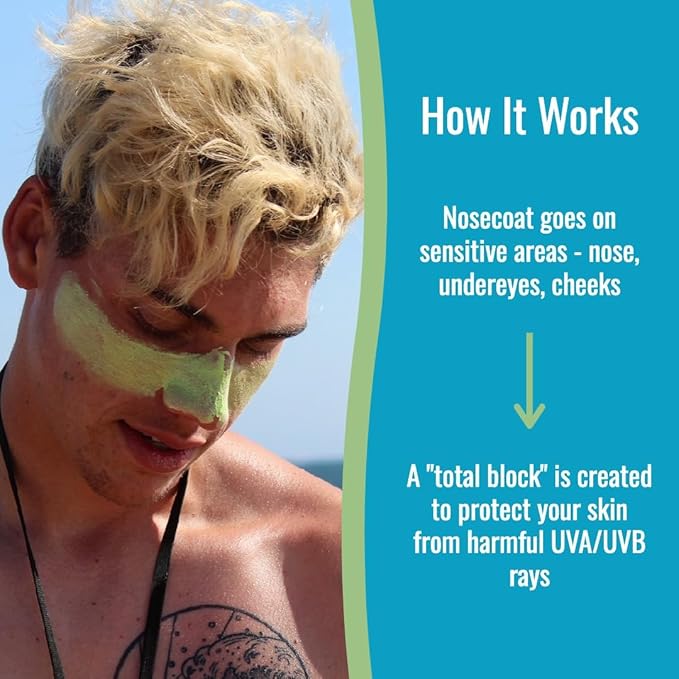 Zinka Colored Zinc Oxide Sunblock – High Zinc Formula for Nose and Face, 2 Pack, Flesh