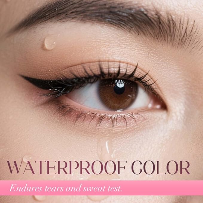 Gel Eyeliner Pencil Set, 2025 New Waterproof Eyeliners, Innovative Design Eyeliner Stamp for Daily Makeup, Quick Shaping Eyeliners Tool for Beginners (Black)